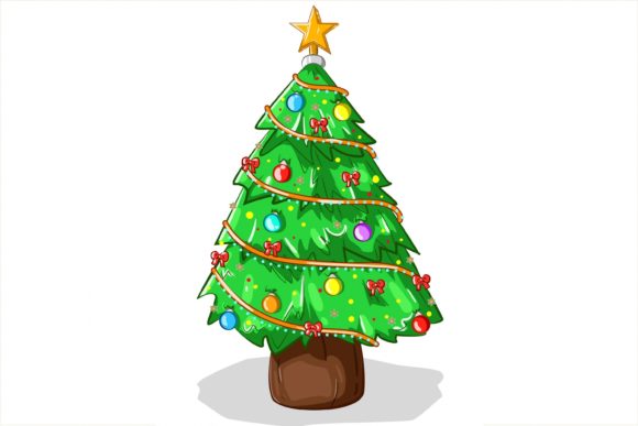 A Christmas Tree Design Illustration for Digital Sellers