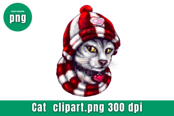 Cat-Christmas Illustration for Local Business Branding
