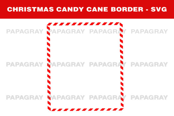 Christmas Candy Cane Border - 1 Design Illustrations