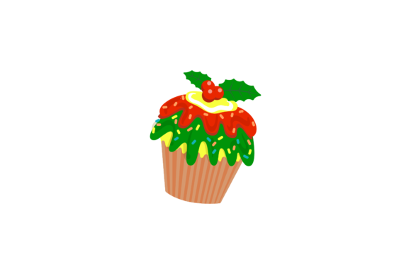 Christmas Delicious Cake Design Art Illustrations