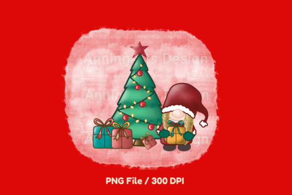 Christmas Gnome PNG Clipart Sublimation for Website and Editorial Use