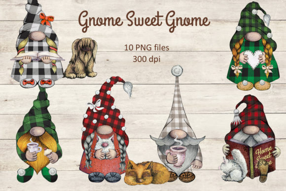 Christmas Gnomes in Buffalo Plaid