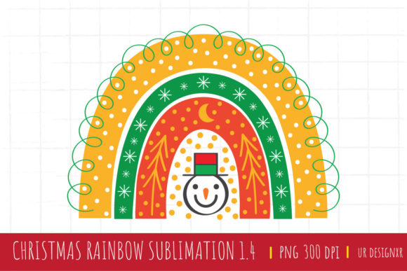 Christmas Rainbow Sublimation 1.4 Illustrations for Digital Publishing