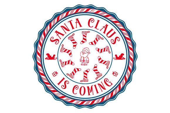 Christmas Santa Claus is Coming SVG EPS Illustrations