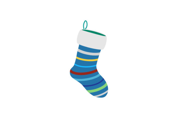 Christmas Sock Cartoon Style Illustrations for Digital Selling