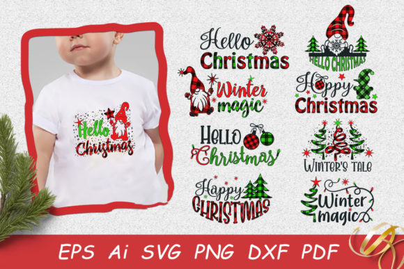 Christmas Sublimation Set Illustrations for Handmade Creations