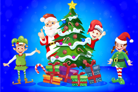 Christmas Tree Santa Claus and Elves Embroidery Design Review