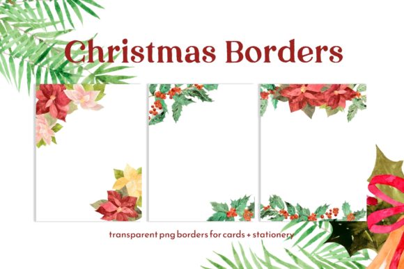 Invitation Borders- Christmas Foliage Illustrations