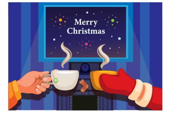 Merry Christmas Greeting Celebration Illustrations