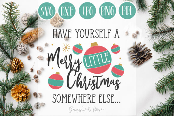 Merry Little Christmas Funny Sign Illustration