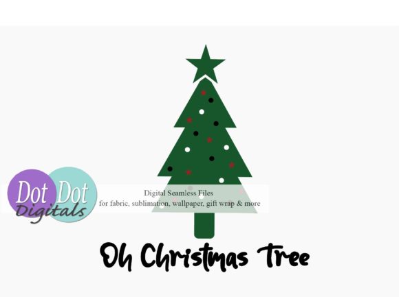 Oh Christmas Tree with Red Stars PNG for Illustrations