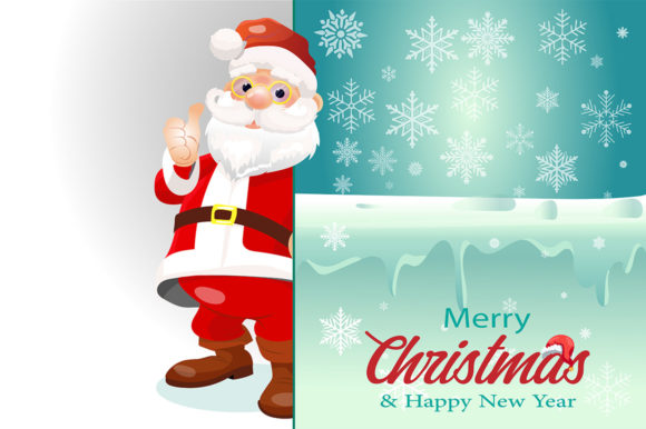 Santa Claus Christmas Greeting Card Illustration