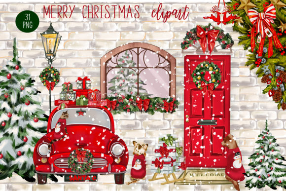 Winter Scene Clipart for Commercial Design